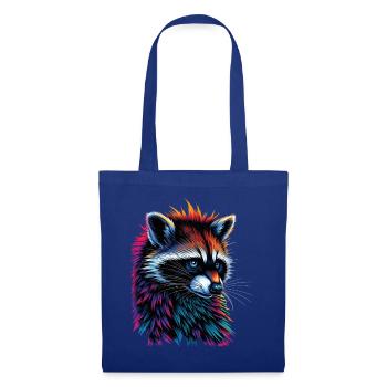 Waschbär Motiv Tier Tierliebhaber Kunst Kunstwerk - Stoffbeutel - Royalblau - Vorne