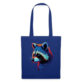 Raccoon Motif Animal Lover Art Artwork - Tote Bag - royal blue - Front