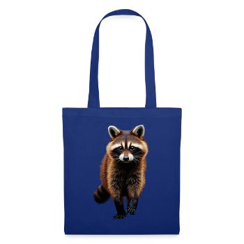 Raccoon Motif Animal Lover Art Artwork - Tote Bag - royal blue - Front