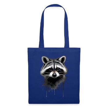Raccoon Motif Animal Lover Art Artwork - Tote Bag - royal blue - Front