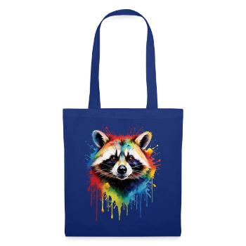 Raccoon Motif Animal Lover Art Artwork - Tote Bag - royal blue - Front