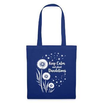Dandelion Dandelion Lover Floral Floral - Sac en tissu - bleu royal - Devant