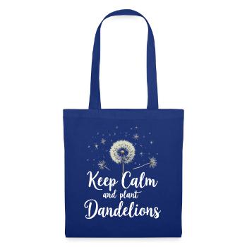 Dandelion Dandelion Lover Floral Floral - Sac en tissu - bleu royal - Devant