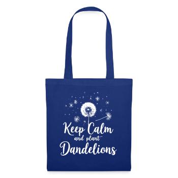 Dandelion Dandelion Lover Floral Floral - Sac en tissu - bleu royal - Devant
