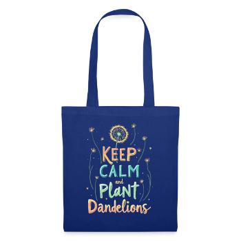 Dandelion Dandelion Lover Floral Floral - Sac en tissu - bleu royal - Devant
