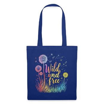 Dandelion Dandelion Lover Floral Floral - Sac en tissu - bleu royal - Devant
