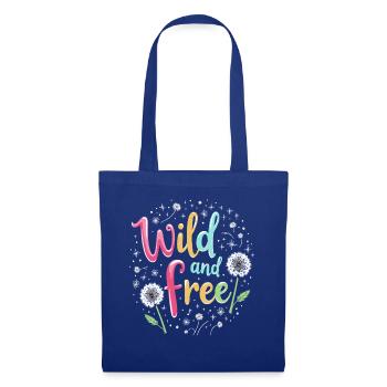 Dandelion Dandelion Lover Floral Floral - Sac en tissu - bleu royal - Devant