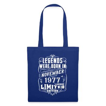 Birthday November 1977 Limited Edition Legend - Tote Bag - royal blue - Front