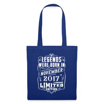 Geburtstag November 2017 Limited Edition Legende - Stoffbeutel - Royalblau - Vorne