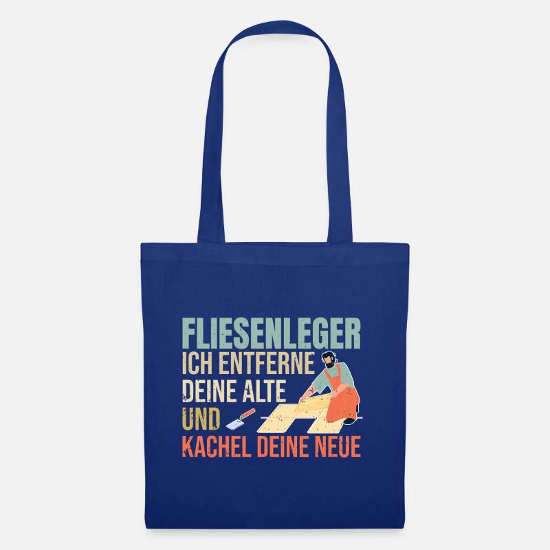 Fliesenleger Fliesen Handwerker - Stoffbeutel - Royalblau