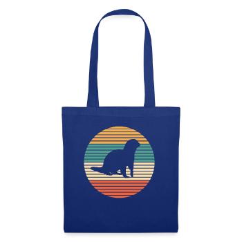 Loutres - Sac en tissu - bleu royal - Devant