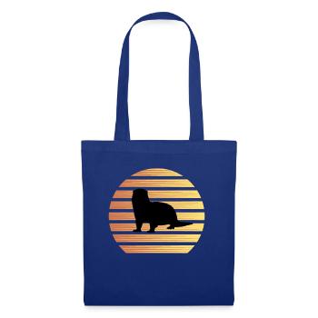 Loutres - Sac en tissu - bleu royal - Devant