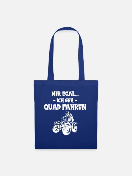 Mir egal Quad - Stoffbeutel - Royalblau