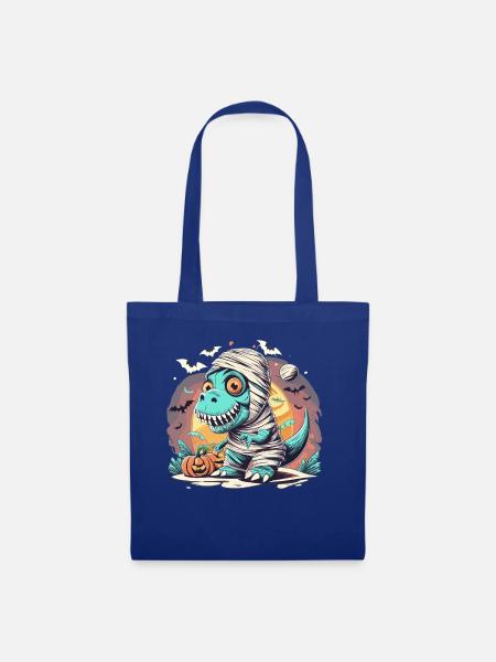 Tyrannosaurus Trex Halloween - Stoffbeutel - Royalblau
