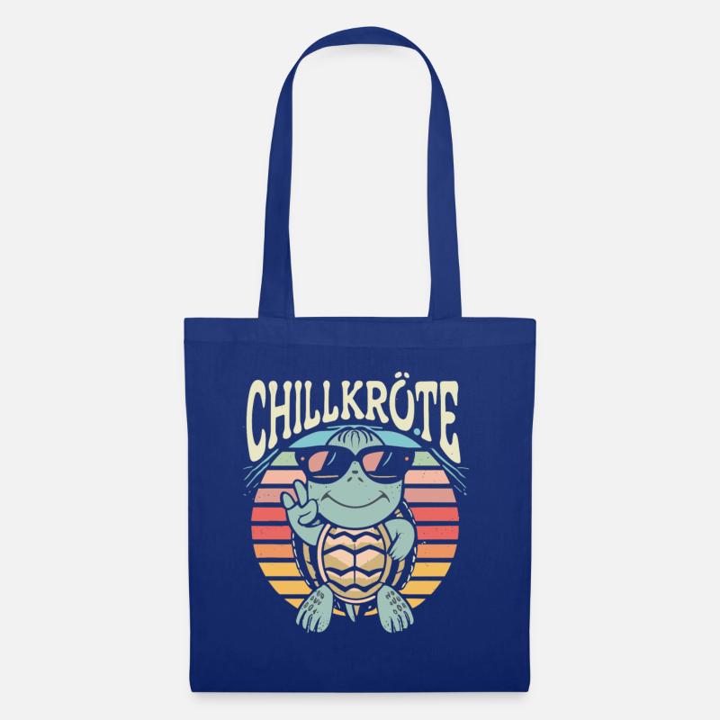Relaxte Schildkröte Chillkröte - Stoffbeutel - Royalblau