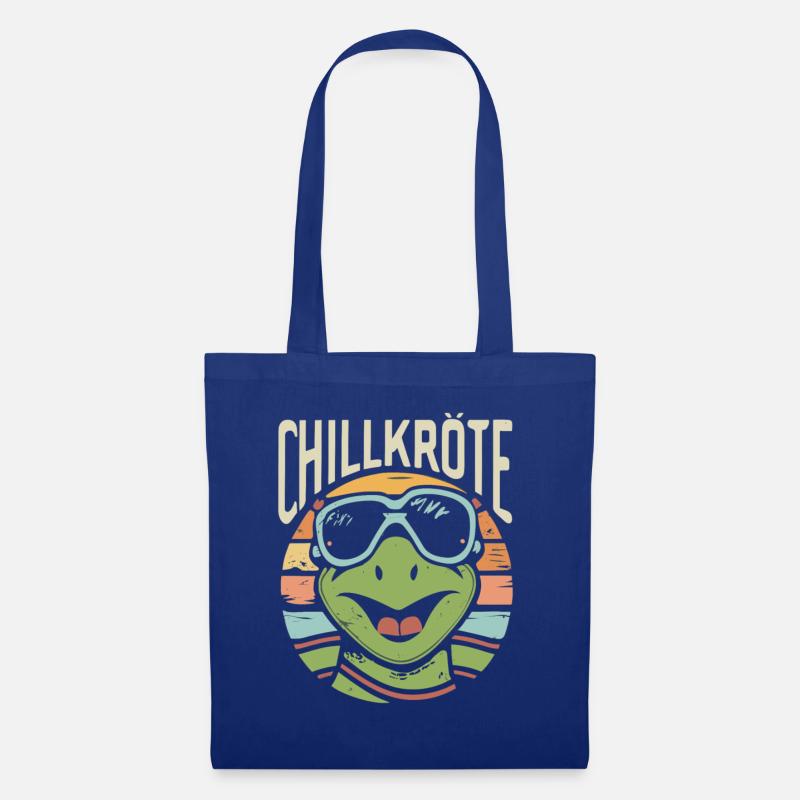 Relaxte Schildkröte Chillkröte - Stoffbeutel - Royalblau