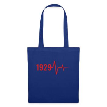 Heartbeat Minimal Birthday Vintage 1929 Line - Tote Bag - royal blue - Front