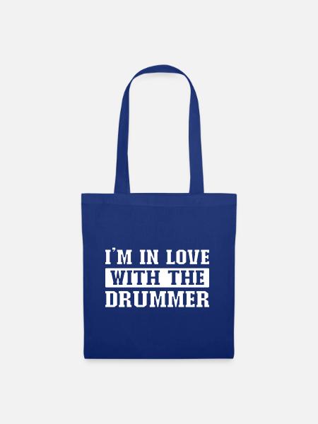 I'm In Love With The Drummer Musik Schlagzeug - Stoffbeutel - Royalblau