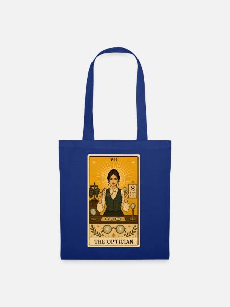 Optikerin | Brille Augen Tarot - Stoffbeutel - Royalblau