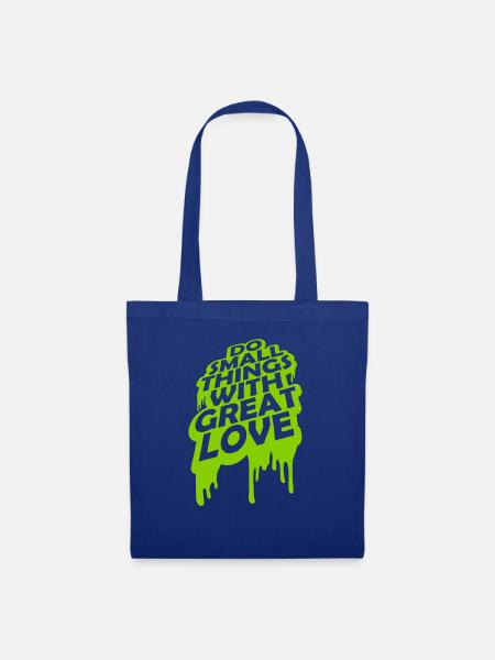 Zitat do small things - Stoffbeutel - Royalblau