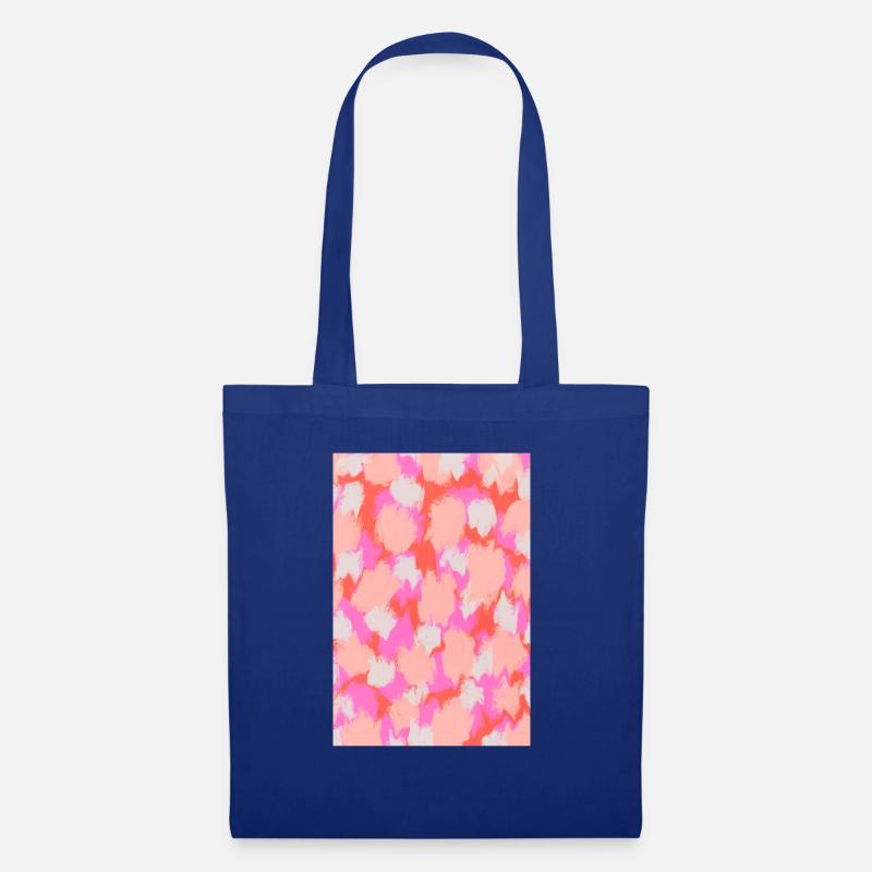 Pink Orange Strokes Pattern - Stoffbeutel - Royalblau