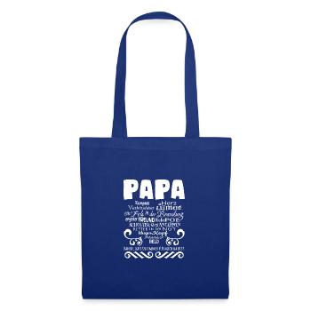 Papa, danke dass du immer für mich da bist Papa Va - Stoffbeutel - Royalblau - Vorne
