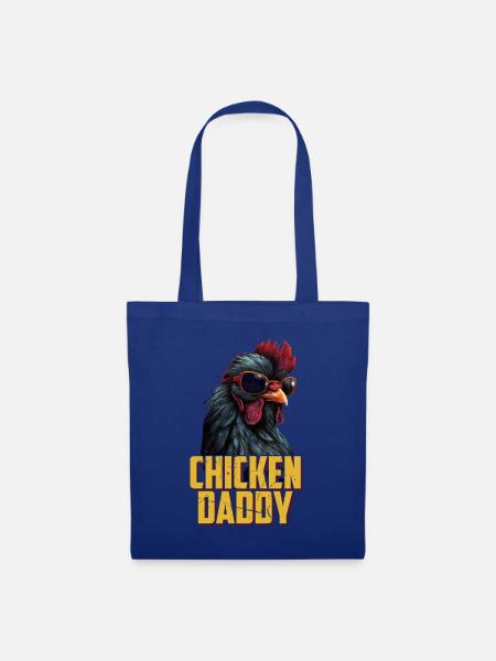 Chicken Daddy Hühner Vatertag Geflügelzüchter Hahn - Stoffbeutel - Royalblau