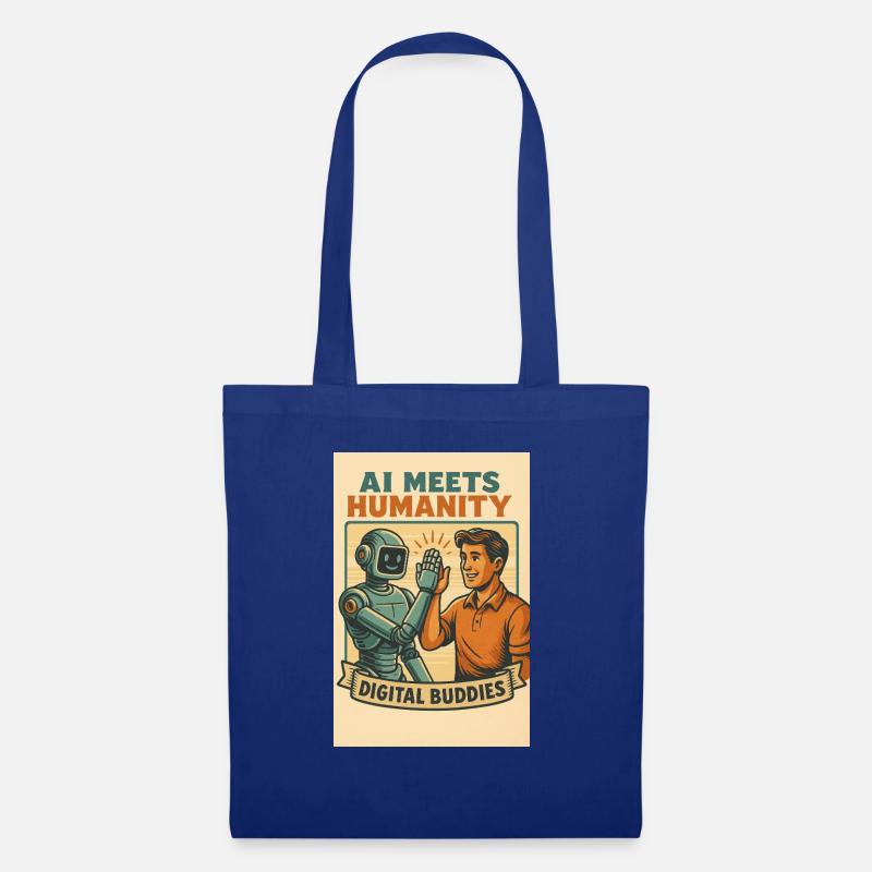 Ai meet Humanity - Stoffbeutel - Royalblau