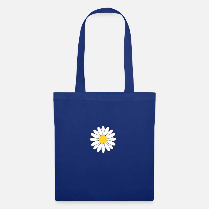 Gänseblümchen-Design 1 - Stoffbeutel - Royalblau