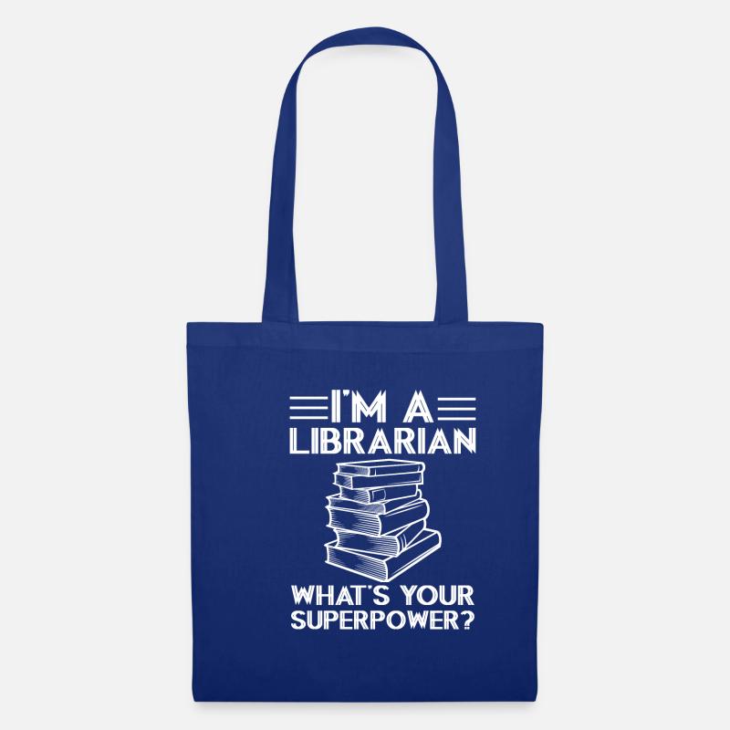Ich bin Bibliothekar - Stoffbeutel - Royalblau
