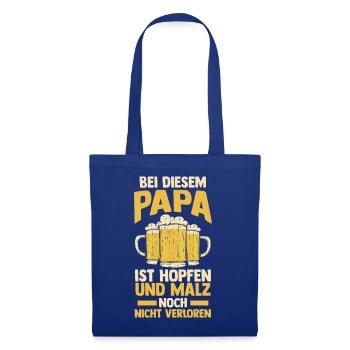 Bière, fête des pères, papa, papa - Sac en tissu - bleu royal - Devant