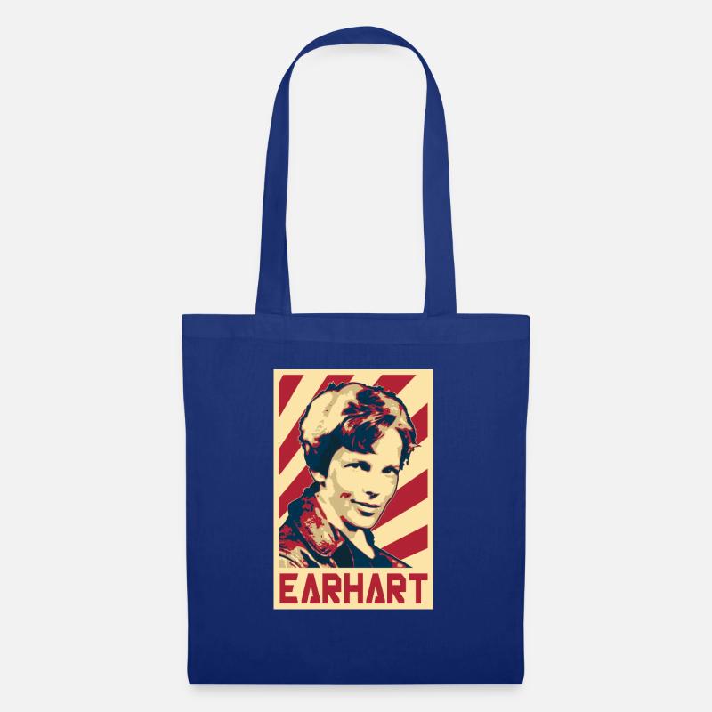 Amelia Earhart - Stoffbeutel - Royalblau