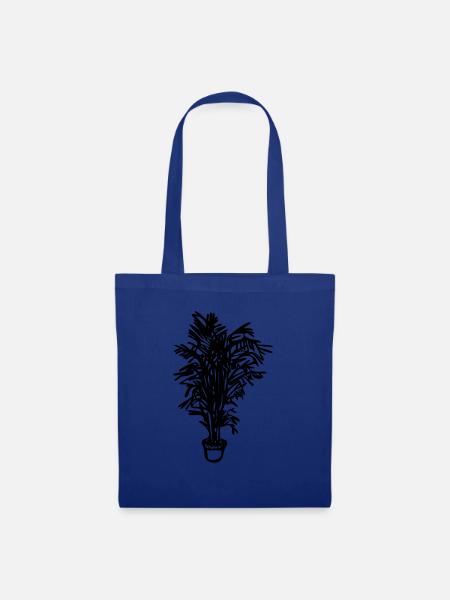 Topfpflanze, Geschenk, Geschenkidee - Stoffbeutel - Royalblau