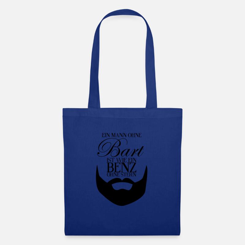 Bart, Beard - Sort - Cadeaux idée hommes - Sac en tissu - bleu royal