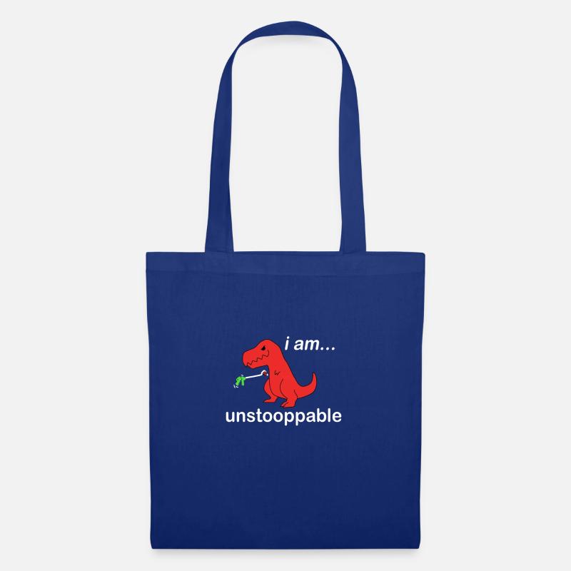 Ich bin Unstoppable (T-rex) - Stoffbeutel - Royalblau
