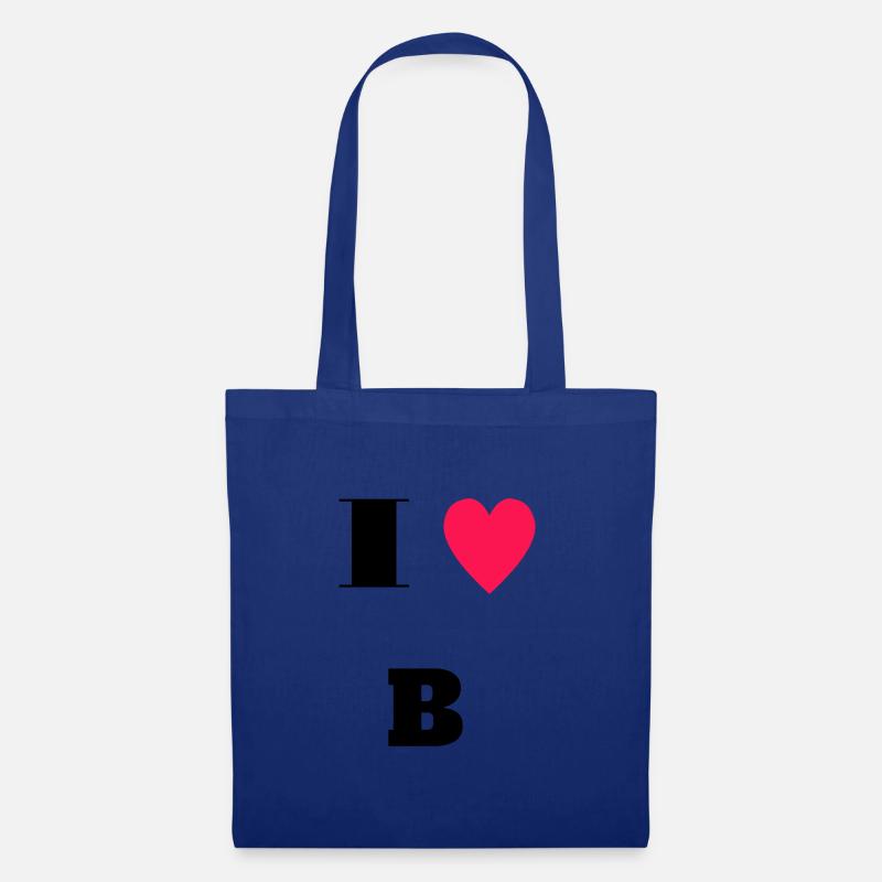 I love B - Stoffbeutel - Royalblau