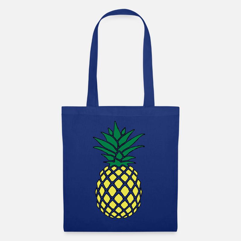 flippige Ananas - Stoffbeutel - Royalblau