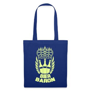 Bier Baron Kronenlogo - Stoffbeutel - Royalblau - Vorne