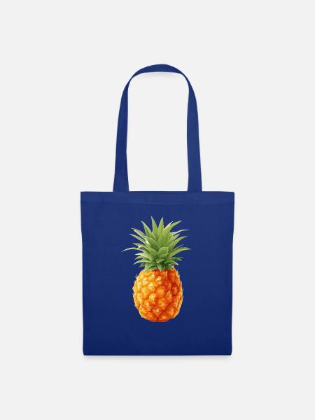 Ananas - Stoffbeutel - Royalblau