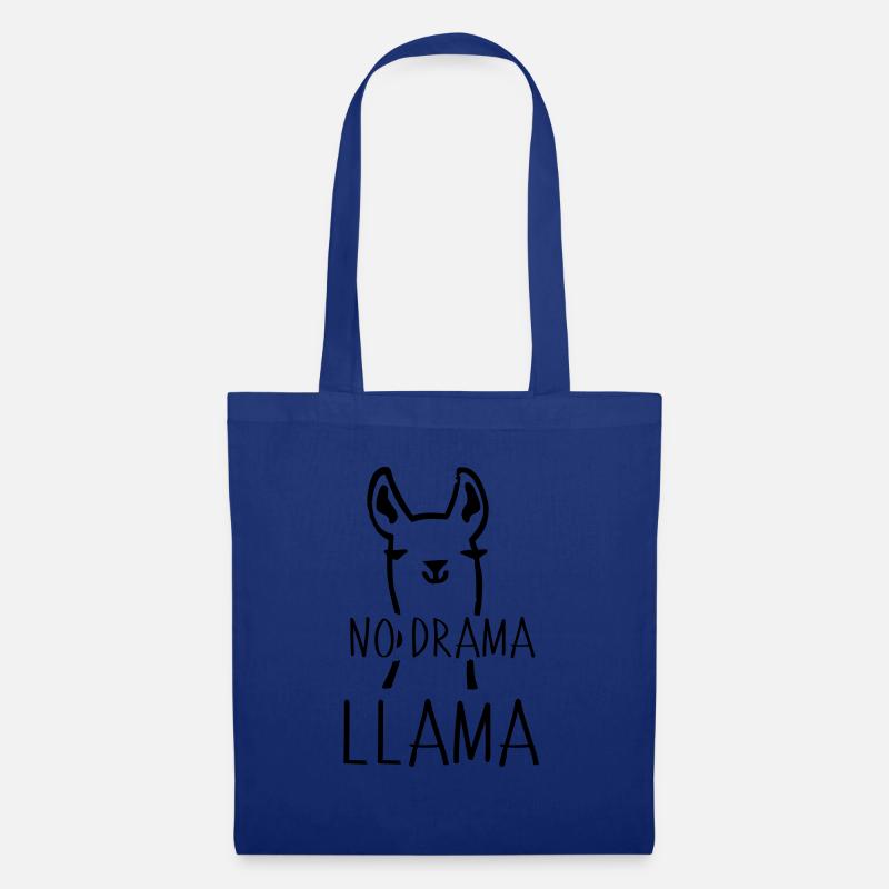 No Drama Llama Witzig Tier Kamel Geschenk Idee - Stoffbeutel - Royalblau