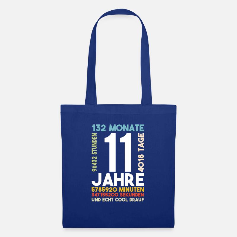 11 Jahre Geburtstag Kind Cool drauf Geschenk - Stoffbeutel - Royalblau
