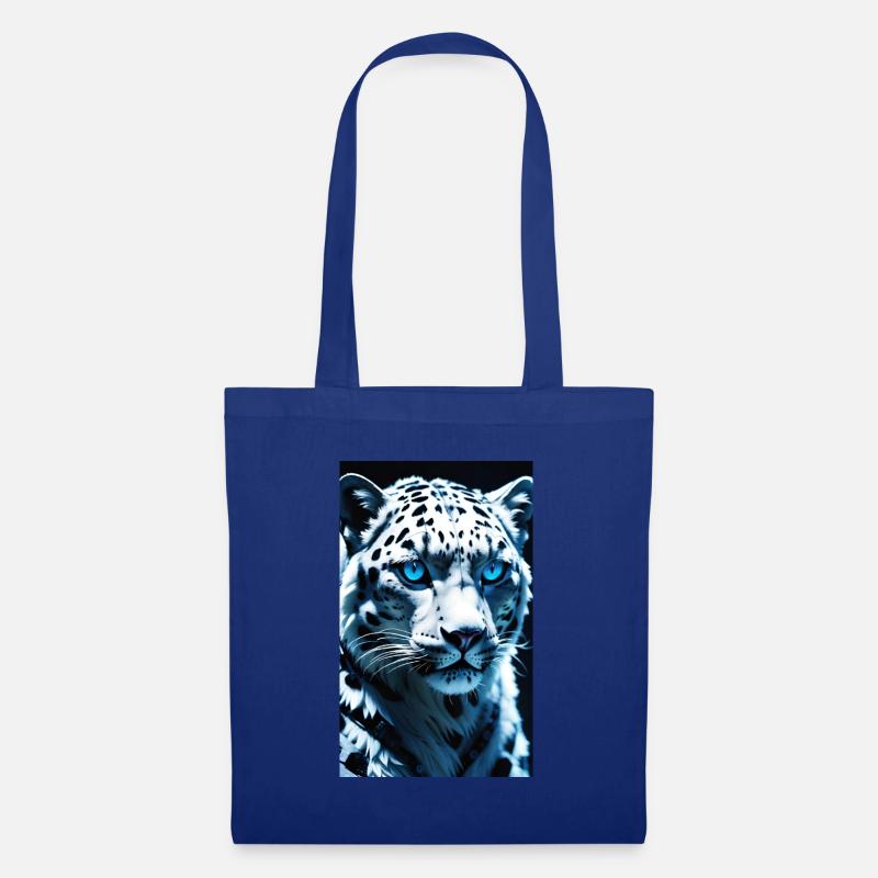 Schneeleopard | Leopard | Raubtier - Stoffbeutel - Royalblau
