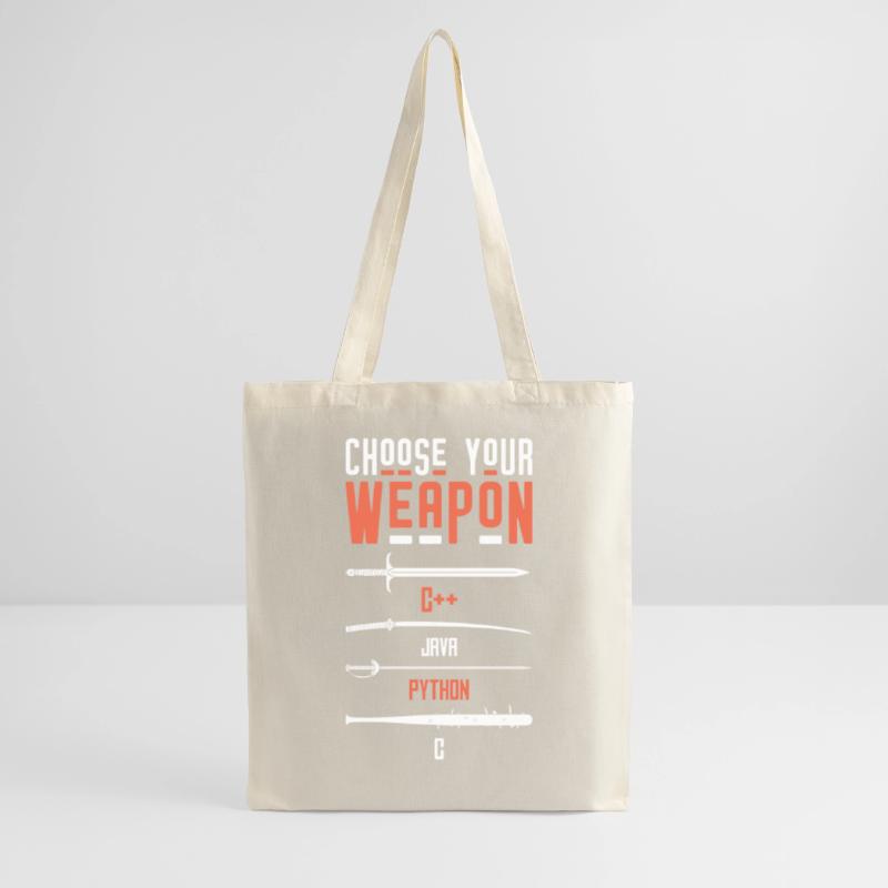 Programmer Developer - Choose Your Weapon Tote Bag