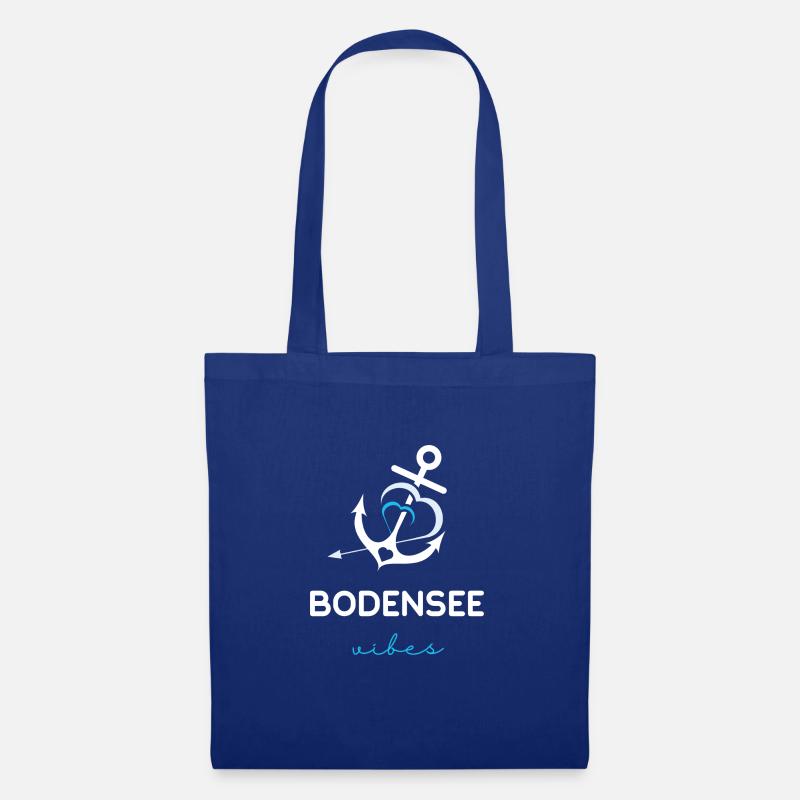Bodensee Vibes - White Blue - Stoffbeutel - Royalblau