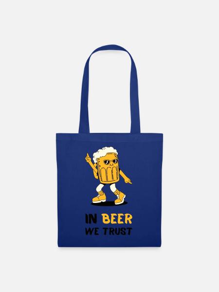 In Beer We Trust - Stoffbeutel - Royalblau