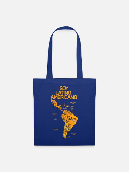 Soy Latino Americano Karte - Stoffbeutel - Royalblau