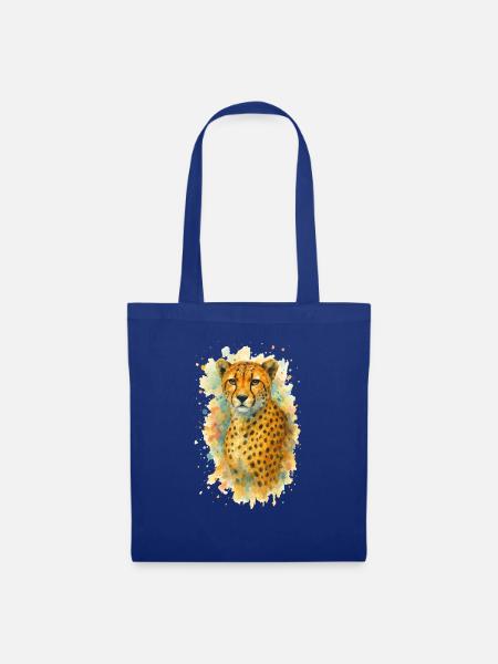 gepard tier aquarell - Stoffbeutel - Royalblau