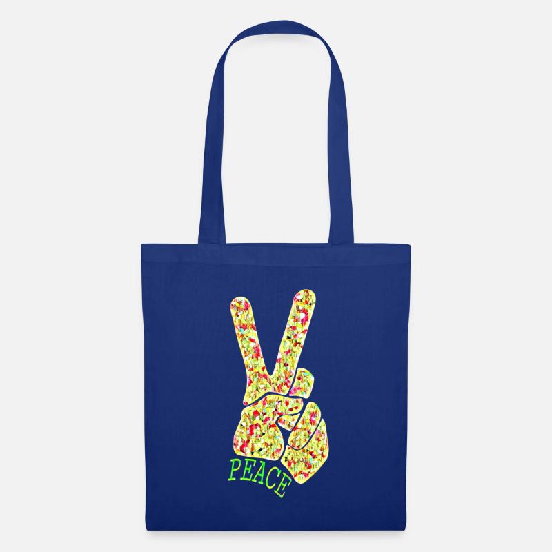 Peace - Stoffbeutel - Royalblau