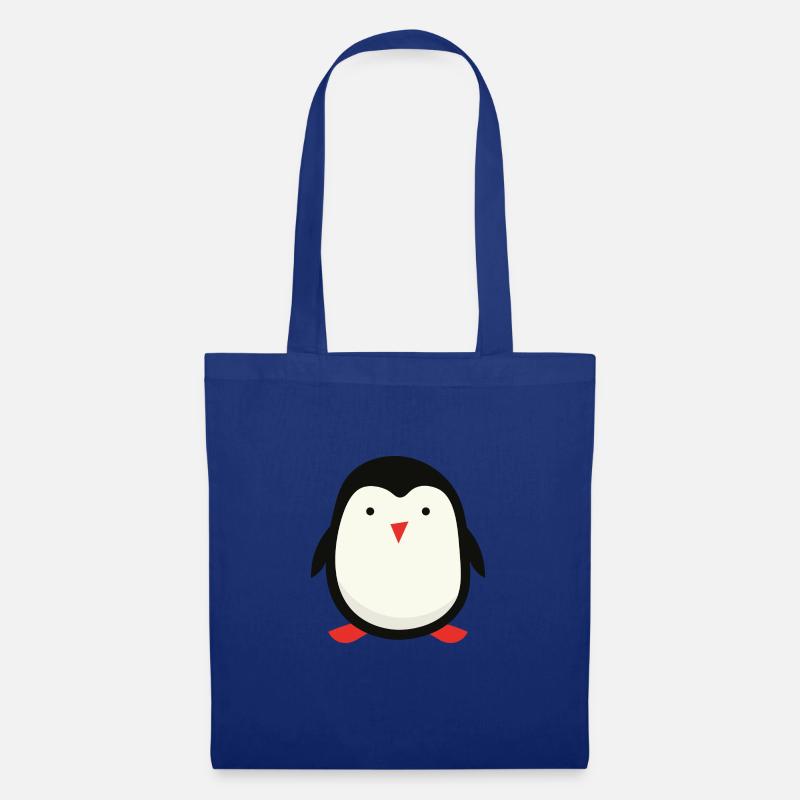 Netter kleiner Pinguin - Stoffbeutel - Royalblau