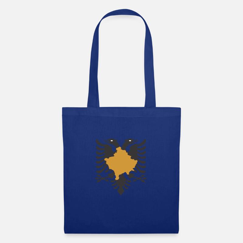 Kosovo - Albaner schwarzer Adler - Stoffbeutel - Royalblau